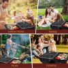 1PC Portable Charcoal Grill, Tabletop Charcoal Grill, BBQ Grill for Outdoor Cooking Camping, Picnics, Backyard, Black