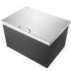 VEVOR Drop in Ice Chest, 28"L x 20"W x 17"H Stainless Steel Ice Cooler, Commercial Ice Bin with Hinged Cover, 40 qt Outdoor Kitchen Ice Bar